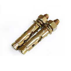 Shark Fin Sleeve Anchor bolts 1/4 Yellow Zinc Plated