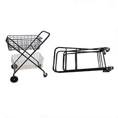 Folding Ball Cart Trolley with Metal Wire Basket