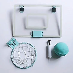 Fluorescent wall mount mini basketball hoop