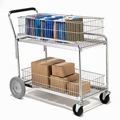 Metal Office Mail Cart Multi-Purpose Trolley Rack Cart