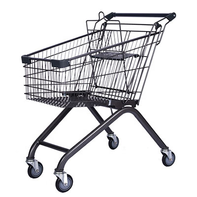 Heavy Duty Collapsible 4 Wheels 125L Manufacturer Supply Europe Supermarket Carts Shopping Trolley Home decoration luxury antique imitation flower pot plant holder iron storage rack